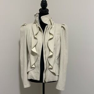Ruffle tailored jacket